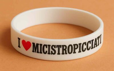 Braccialetti in silicone “I❤️MICISTROPICCIATI”